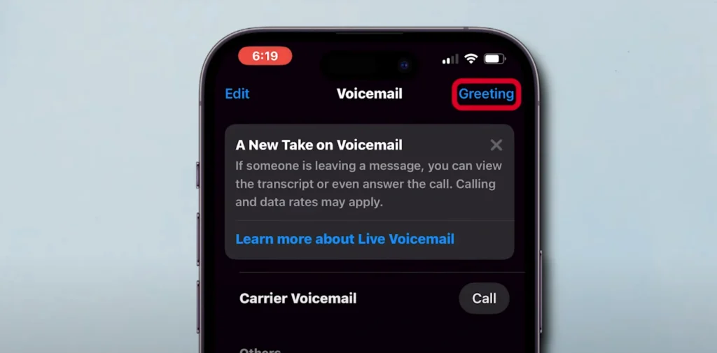 picture of greeting button