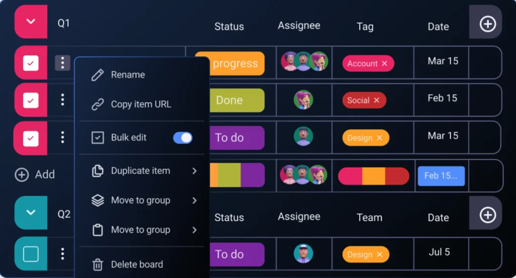 A picture of Job Coordination software