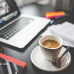 A picture of a laptop writing about work ethic